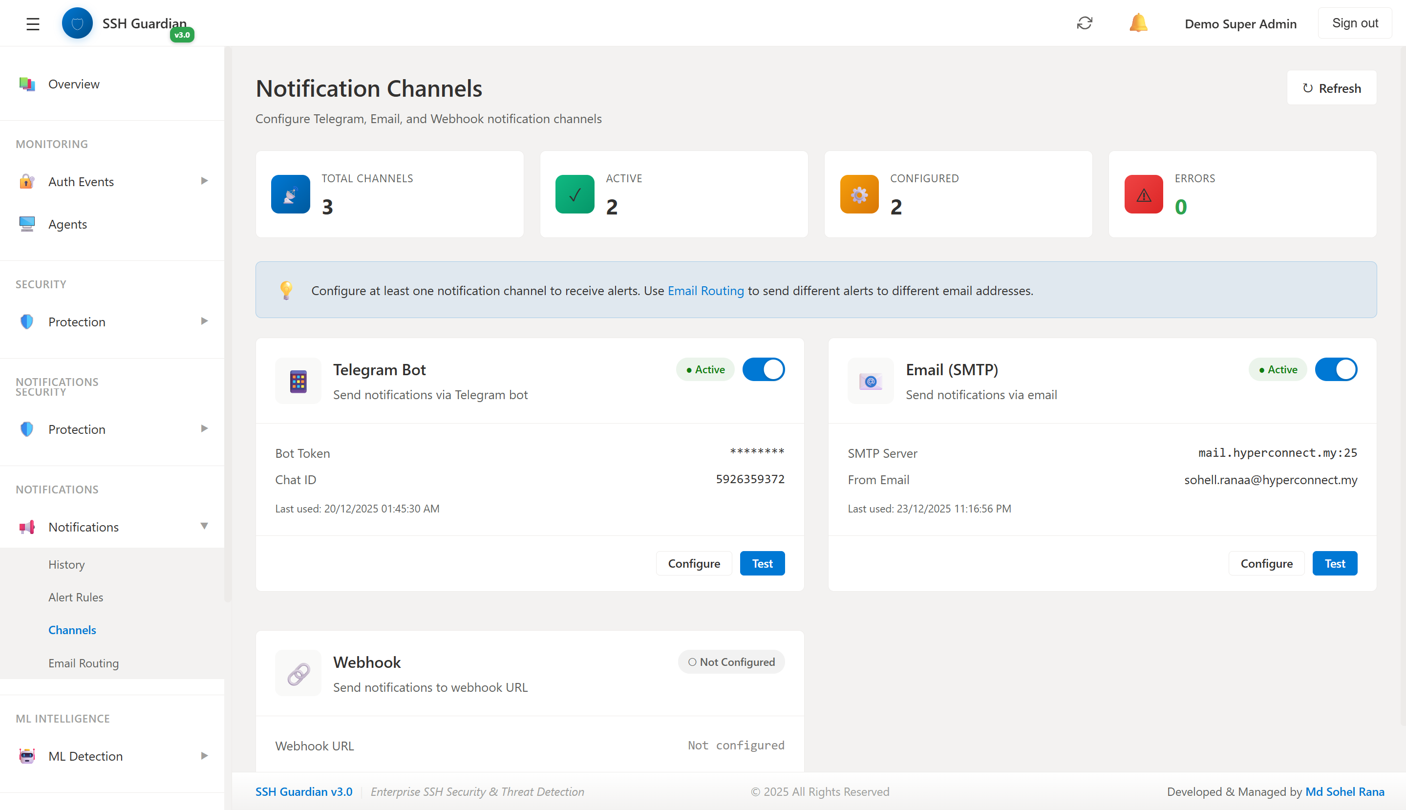 Notification Channels